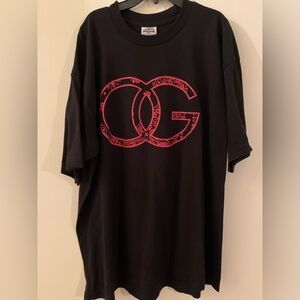 OG Original Gangsta Men's Black Red graphic Shirt size 2XL